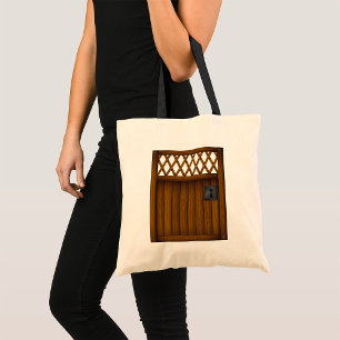 Porte en bois Sac fourre-tout en bois Brown