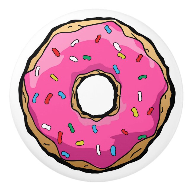 Porte En Céramique Bouton de Cabinet de beignet (Devant)