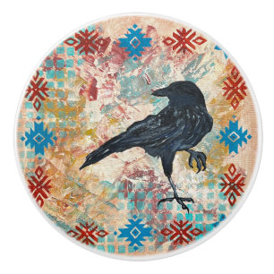 Porte En Céramique Bouton de corbeau
