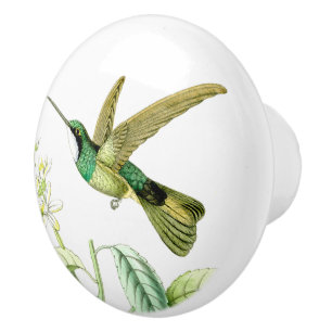 Porte En Céramique Bouton de fleurs d'animaux de faune d'oiseau de