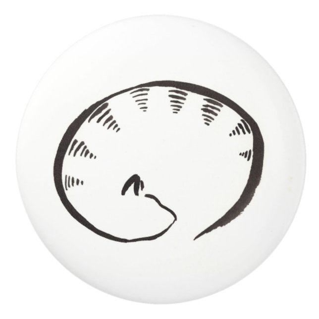 Porte En Céramique Bouton de sommeil Kitty (Devant)