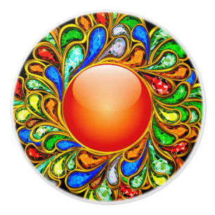 Porte En Céramique Bouton de tiroir à billes décoratives - SRF