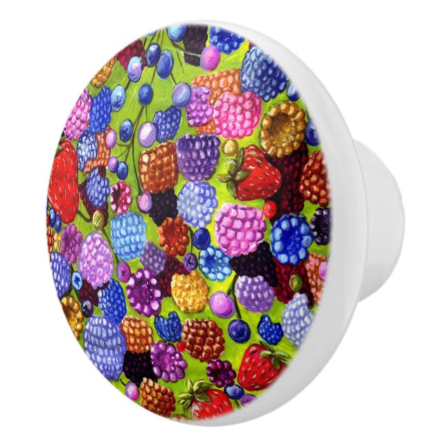 Porte En Céramique Bouton de tiroir Berries (Droite)