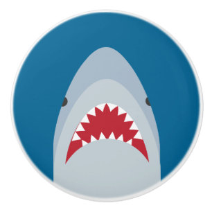 Porte En Céramique Bouton de tiroir d'attaque de requin