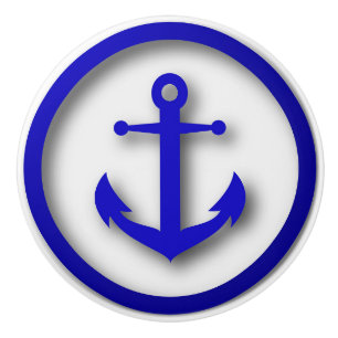 Porte En Céramique Bouton de tiroir de l'Ancre de plage nautique