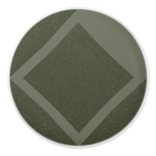 Porte En Céramique Bouton de tiroir vert mousse texturé - personnalis