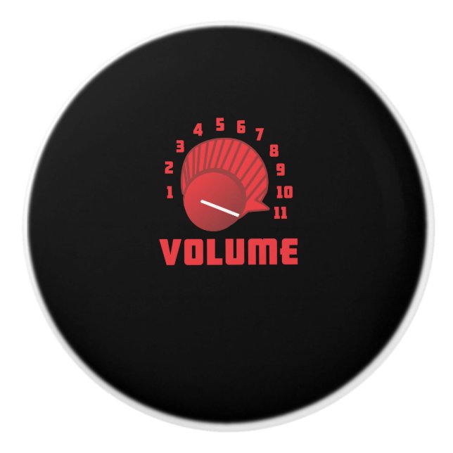 Porte En Céramique Bouton de volume - guitariste de guitare (Devant)