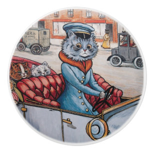 Porte En Céramique Bouton décoratif de chauffeur de chat de Louis
