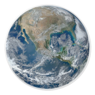 Porte En Céramique Bouton du monde de la terre de planète