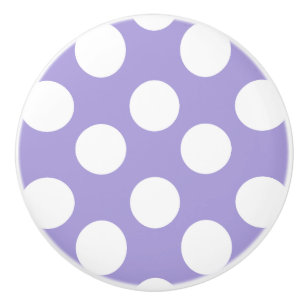 Porte En Céramique Bouton pourpre et blanc de meubles de point de