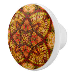 Porte En Céramique Bouton Quechua de coutume de Taquina de mandala