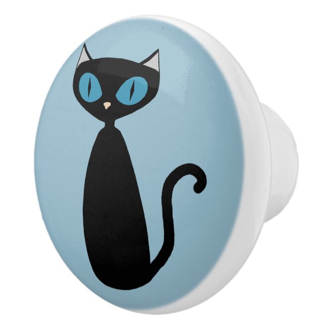 Porte En Céramique Chat de mod - bouton de coffret (Droite)