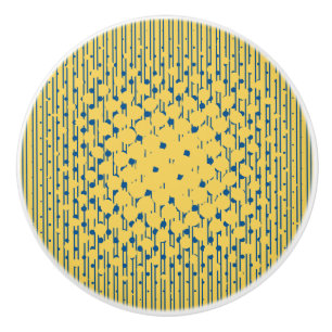 Porte En Céramique Densité Design - Jaune & Bleu - Bouton de tiroir