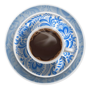 Porte En Céramique Élégant bouton de tiroir de la coupe de café - SRF