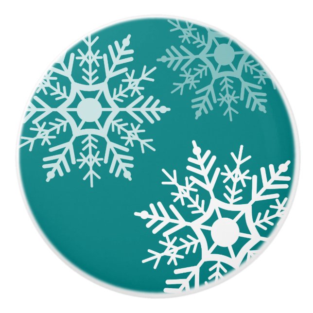 Porte En Céramique Étoile de neige - Bouton de tiroir (Devant)