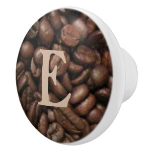 Porte En Céramique Grains de café faits sur commande - bouton de