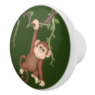 Porte En Céramique Traction de bouton de tiroir de raboteuse de singe