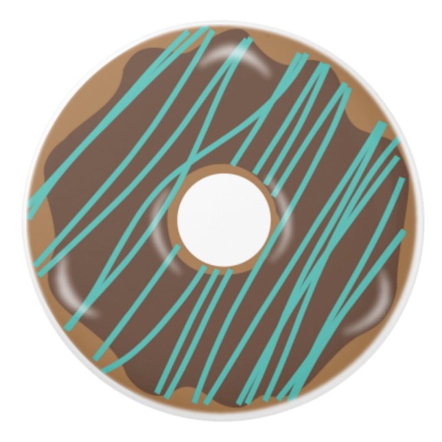 Porte En Céramique Traction de tiroir de bouton de Cabinet de beignet (Devant)