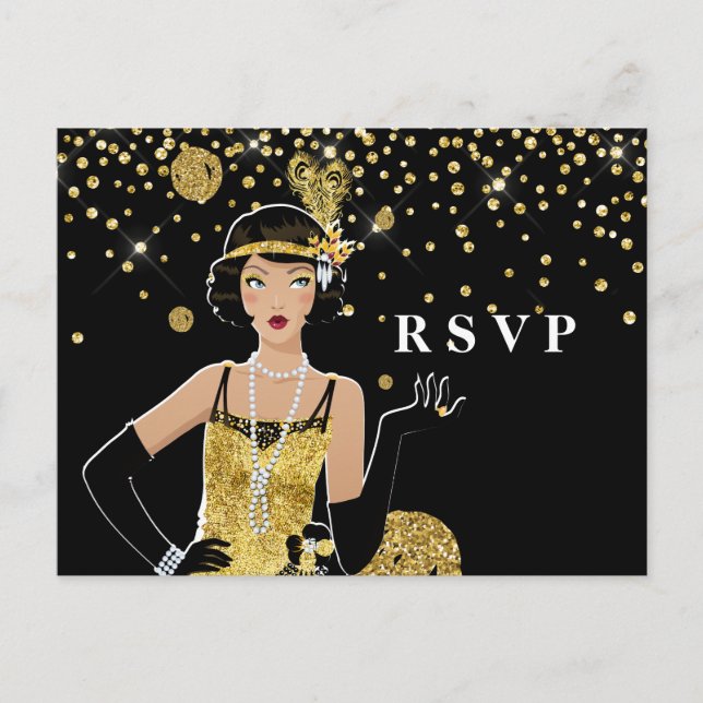 Porte fille 1920 flapper par carte postale Invitat (Devant)