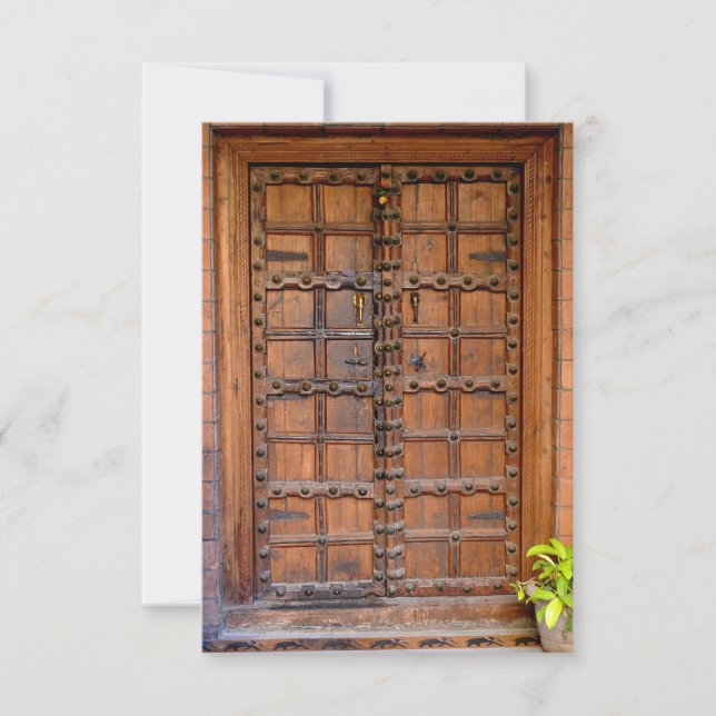 Porte indienne en bois (Devant)