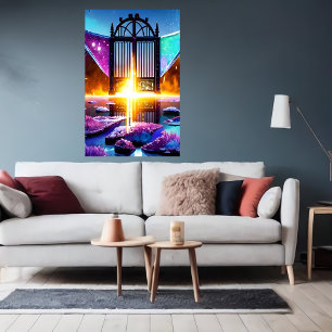 Porte jusqu'à l'au-delà   AI Art Poster