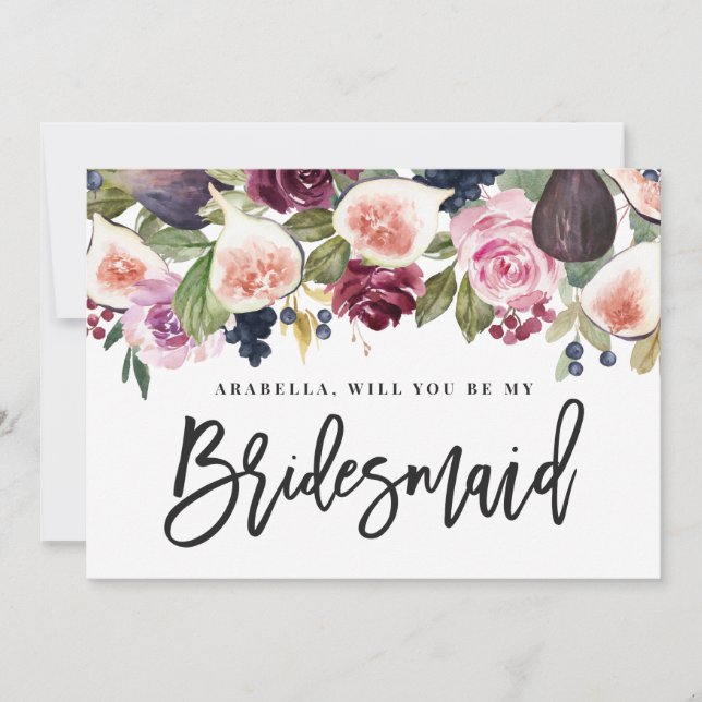 Porte-mère rose, bordeaux et figues (Devant)