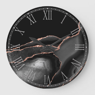 Porte Noir Décor Maison Grande horloge