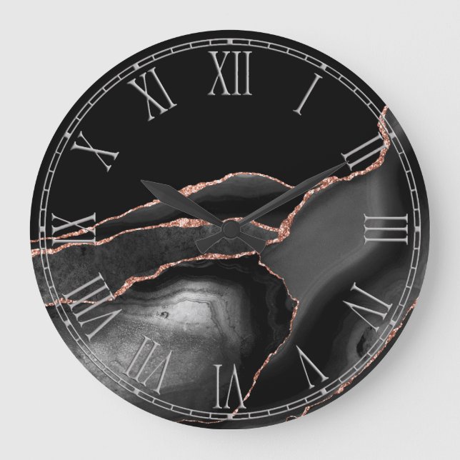 Porte Noir Décor Maison Grande horloge (Recto)