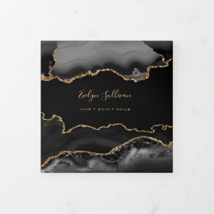 Porte noire Faux Gold Foil Triple Brochure