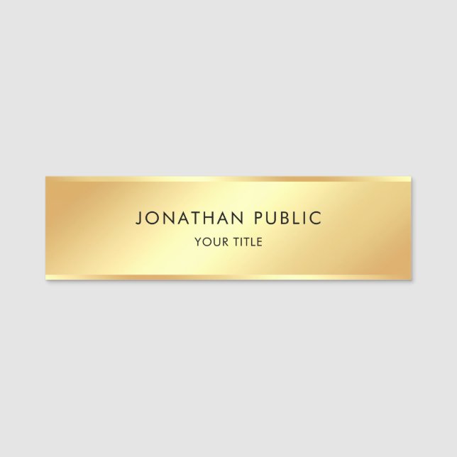 Porte-nom À la mode élégant professionnel de modèle moderne (Devant)