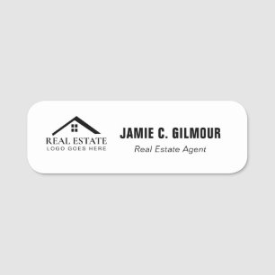 Porte-nom Agent immobilier logo magnétique personnalisé pour