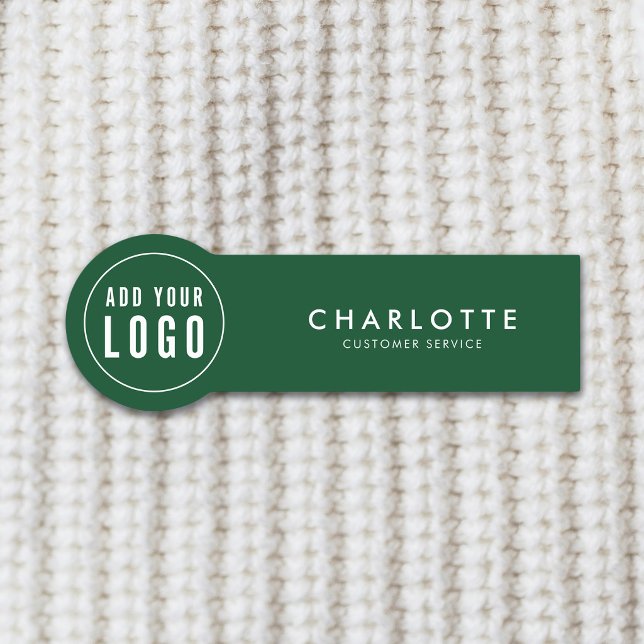 Porte-nom Ajouter un logo de couleur simple moderne éditable (Créateur téléchargé)