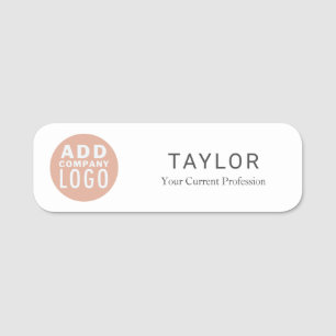 Porte-nom Ajouter un logo d'entreprise do-it-yourself employ