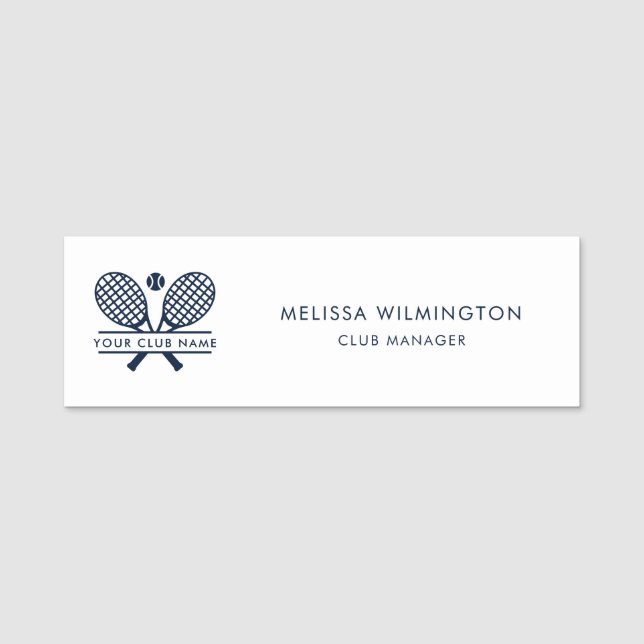 Porte-nom Ajouter votre nom de club Tennis Team Manager (Devant)