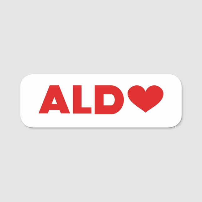 Porte-nom Aldo Love (Devant)