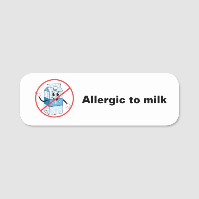Porte-nom Allergie du lait (Devant)
