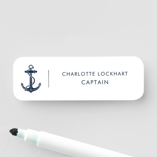 Porte-nom Ancre de bateau moderne Croisière nautique (En situation)