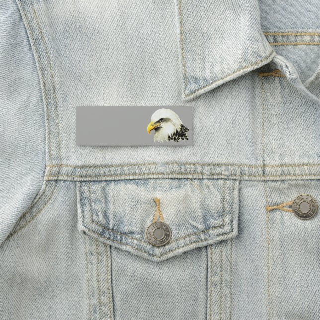 Porte-nom Aquarelle Bald Eagle USA Bird (En situation)