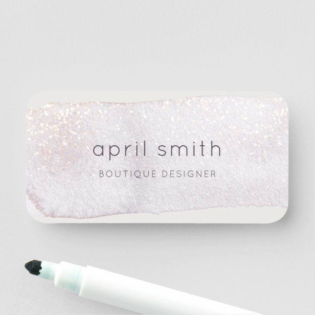 Porte-nom Aquarelle de brosse Abstraite Lilac (En situation)