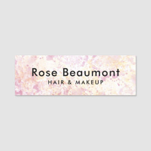 Porte-nom Aquarelle moderne rose jaune - Balise de nom class