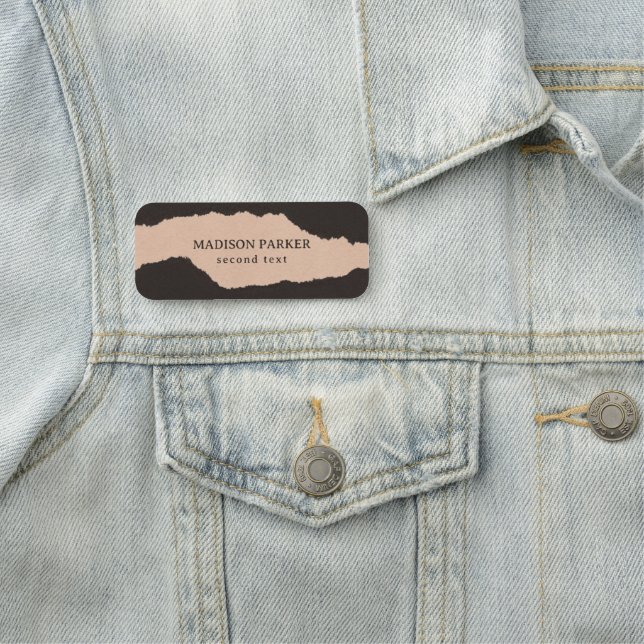 Porte-nom Arêtes déchirées en papier (En situation)