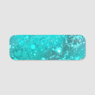 Porte-nom Arrière - plan à huile Turquoise de la menthe