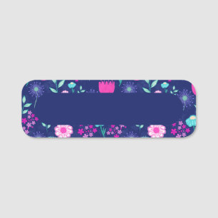 Porte-nom Arrière - plan à motif floral mignon