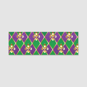 Porte-nom Arrière - plan de bijoux Mardi Gras