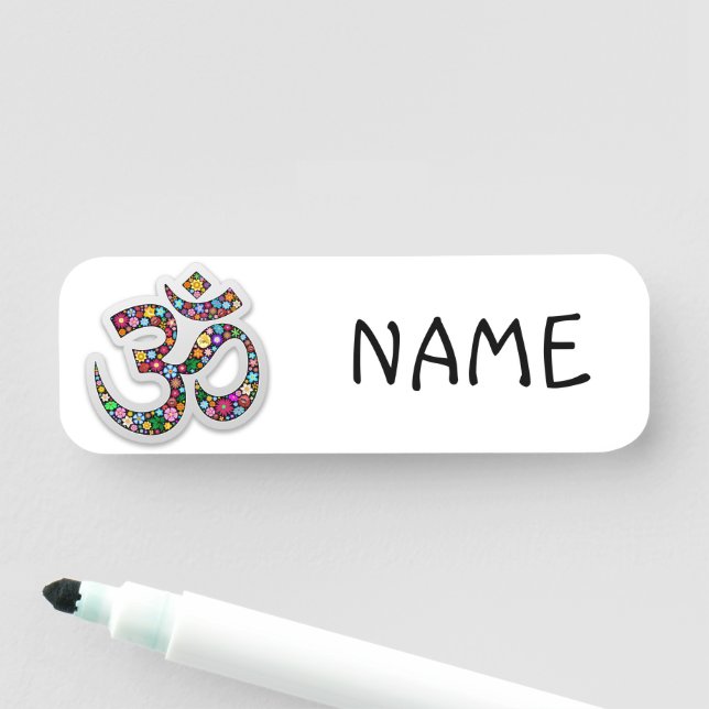 Porte-nom Art symbolique floral Namaste (En situation)