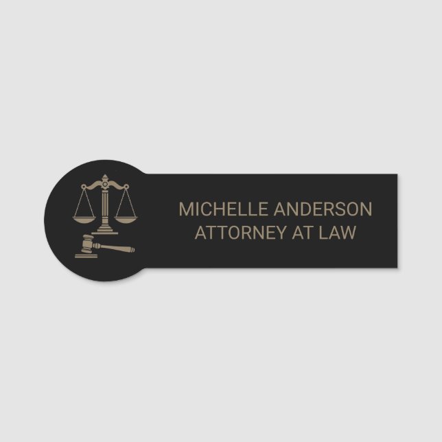 Porte-nom Avocat professionnel branché  (Devant)