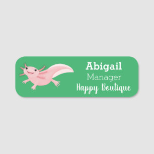 Porte-nom axolotl rose pâle