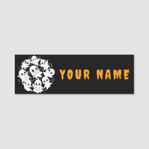 Porte-nom Baby Ghosts Éffrayant mignon Halloween humeur