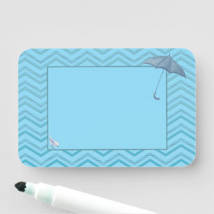 Porte-nom Baby shower Boy Bird & Umbrella