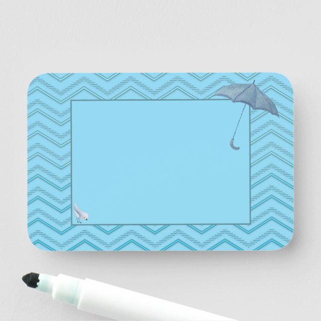 Porte-nom Baby shower Boy Bird & Umbrella (En situation)